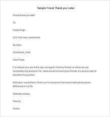 Brilliant Ideas Of Thank You Letter Sample For Friendship Friendly