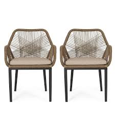 Faux Rattan Outdoor Dining Chair