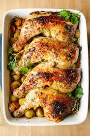 Oven Roasted Chicken Legs Quarters gambar png