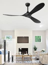 Junying Black Ceiling Fan With Remote