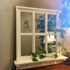 White Window Mirror Mirror Window Wood