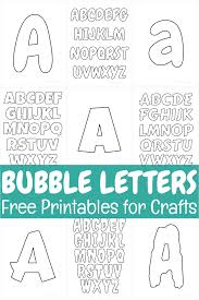 free printable bubble letters for crafts