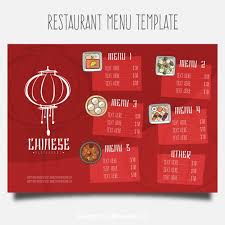 Chinese Restaurant Menu Template Vector Free Download