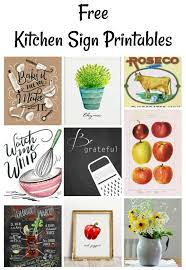 Artwork Kitchen Signs Printables