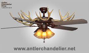 This stunning lighted ceiling fan is your unique solution. Antler Ceiling Fans Antler Chandelier