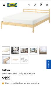 ikea queen size tarva bed furniture