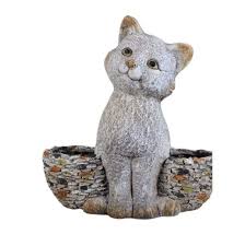 Sharpex Cat Shape Pot Garden Statue