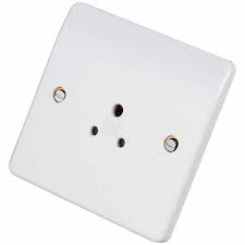 Gang 2a White 3 Round Pin Socket