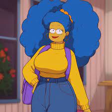 Marge Simpson anime : rmidjourney