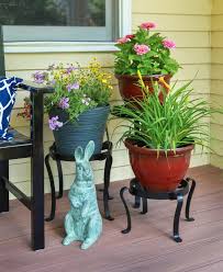 Set Of 3 Patio Planter Stands Wrought