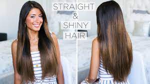 how to get shiny straight hair my