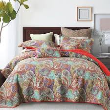 Enjohos Paisley Bedspread Quilt Sets