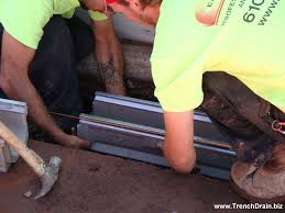 trench drain installation for the