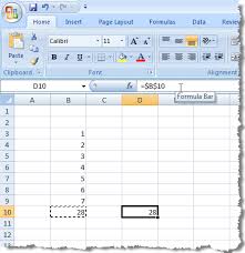 cell references when copying a formula