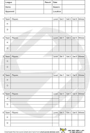 tennis score sheet template free