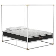 Get the best deals on queen size bed netting & canopies. Full Size Frame Celeste Canopy Metal Bed White Gold Cosmoliving By Cosmopolitan Target