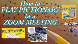 playing pictionary with a zoom meeting