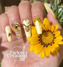 bees press on nails carlene s creations