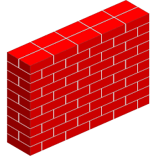 Simple Red Brick Wall Vector Clip Art