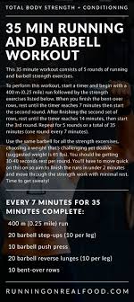 35 minute treadmill and barbell workout