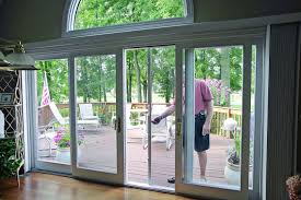 large sliding glass doors with screens
