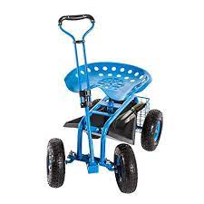 kintness garden cart rolling work seat