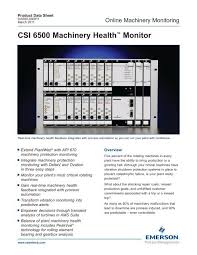csi 6500 machinery healthâ monitor
