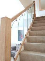 glass staircase panels for rake and