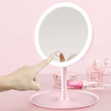 led makeup mirror with three adjule