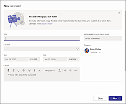 live event in microsoft teams
