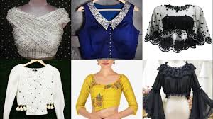 very stylish crop top blouse designs