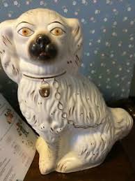 Handsome pair of porcelain ruby staffordshire dogs, made in england at the turn of the century. Antique Staffordshire Dog Figurines With Gold Ebay