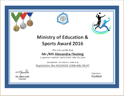 Sports Certificate Template For Ms Word Document Hub