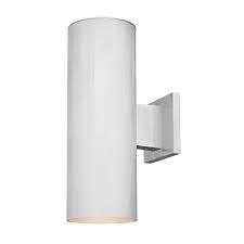 Up Down Cylinder Outdoor Wall Light In Brushed Aluminum Finish 5052 Ba Destination Lighting