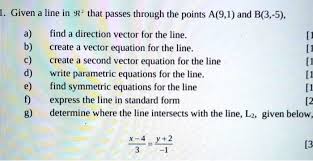 find a direction vector for the line