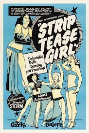 Strip Tease Girl Vintage Cabaret Poster