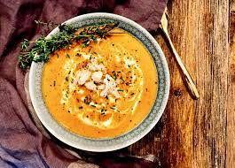 creamy lobster bisque with sherry and
