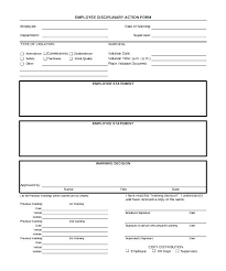 Printable Employee Disciplinary Write Up Form Template Examples Free