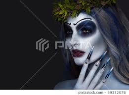 scary corpse bride in stock photo