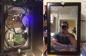 In this video we build a diy smart mirror using a raspberry pi, a two way mirror, led tv screen, and magic mirror. Smart Mirror Notices You And Turns On Hackaday