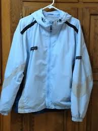 Women S Columbia Packable Light Blue Zip Up Rain Jacket With Hood Size Large Ebay