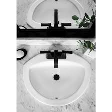 Semi Oval Drop In Bathroom Sink