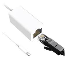 Lightning To Rj45 Ethernet Lan Wired Network Adapter White