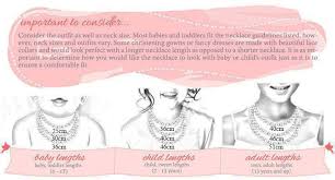 Children Necklace Size Chart Necklace Size Charts