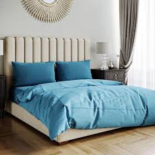 Single Bedding Set Light Blue