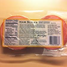 calories in jones dairy farm ham slices