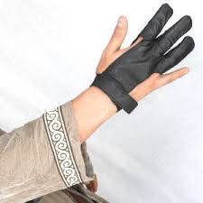 Leather 3 Finger Archery Glove Fit For A Goddess Archery