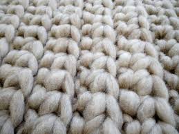 chunky knit cosy rug felt