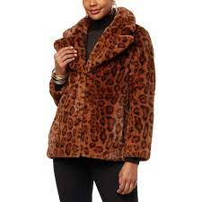 safari faux mink fur coat
