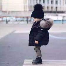 Baby Boys Winter Warm Coat Fur Collar
